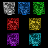Lampe 3D Demon Slayer Sabito 7 couleurs LED rouge vert bleu violet jaune cyan blanc