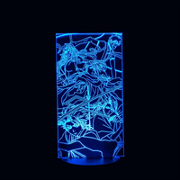 Lampe 3D LED Bleach Shinigami effet holographique fond noir