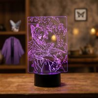 Demon Slayer Shinobu Lamp used as a night light, bedroom decor and ambient lighting