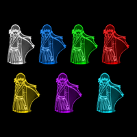 Lampe 3D Bleach Soi Fon 7 couleurs LED rouge vert bleu violet jaune cyan blanc