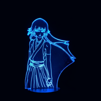 Lampe 3D LED Bleach Soi Fon effet holographique fond noir