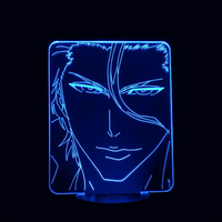 Lampe 3D LED Bleach Sosuke Aizen effet holographique fond noir
