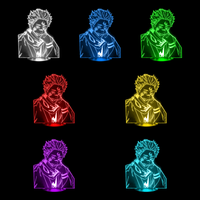 Lampe 3D Jujutsu Kaisen Sukuna 7 couleurs LED rouge vert bleu violet jaune cyan blanc