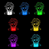 Lampe 3D Demon Slayer Tanjiro Kamado 7 couleurs LED rouge vert bleu violet jaune cyan blanc