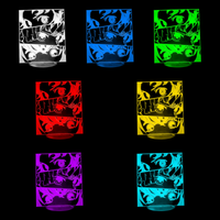 Lampe 3D Demon Slayer Tanjiro x Zenitsu x Inosuke 7 couleurs LED rouge vert bleu violet jaune cyan blanc