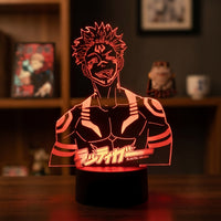Lampe veilleuse Jujutsu Kaisen Tatouages de Sukuna décoration chambre ambiance LED
