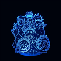 Jujutsu Kaisen Gojo Team Lamp, holographic effect on a black background