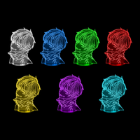 Lampe 3D Jujutsu Kaisen Toge Inumaki 7 couleurs LED rouge vert bleu violet jaune cyan blanc