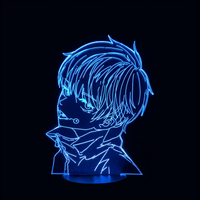 Lampe 3D LED Jujutsu Kaisen Toge Inumaki effet holographique fond noir