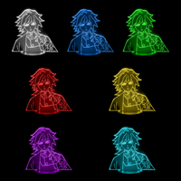 Lampe 3D Demon Slayer Tomioka Giyu 7 couleurs LED rouge vert bleu violet jaune cyan blanc