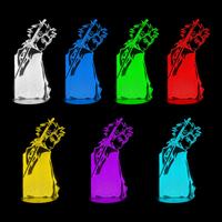 Lampe 3D Bleach Toshiro Hitsugaya 7 couleurs LED rouge vert bleu violet jaune cyan blanc