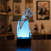 Bleach Toshiro Hitsugaya Lamp used as a night light, bedroom decor and ambient lighting