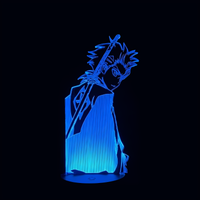 Lampe 3D LED Bleach Toshiro Hitsugaya effet holographique fond noir