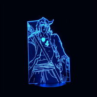 Lampe 3D LED Bleach Ulquiorra Schiffer effet holographique fond noir