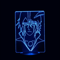 Lampe 3D LED Bleach Ulquiorra effet holographique fond noir