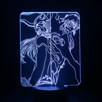 Lampe 3D LED Bleach Vasto Lorde effet holographique fond noir