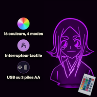Bleach Yachiru Kusajishi Lamp, specifications: remote control, 16 colours, USB or battery powered