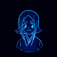 Lampe 3D LED Bleach Yachiru Kusajishi effet holographique fond noir