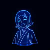 Lampe 3D LED Bleach Yachiru effet holographique fond noir