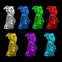 Lampe 3D Bleach Yoruichi Shihōin 7 couleurs LED rouge vert bleu violet jaune cyan blanc