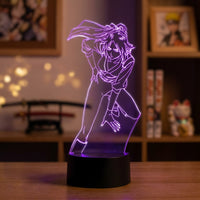 Yoruichi Shihōin Bleach Lamp used as a night light, bedroom decor and ambient lighting