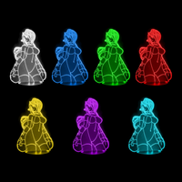 Lampe 3D Bleach Yoruichi Shihouin 7 couleurs LED rouge vert bleu violet jaune cyan blanc