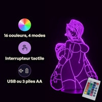 Yoruichi Shihouin Bleach Lamp, specifications: remote control, 16 colours, USB or battery powered