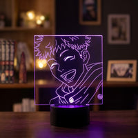 Jujutsu Kaisen Yuji Itadori Lamp used as a night light, bedroom decor and ambient lighting