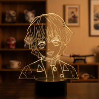 Lampe veilleuse Demon Slayer Zenitsu Face décoration chambre ambiance LED