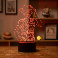 Lampe veilleuse One Piece Luffy Énervé décoration chambre ambiance LED