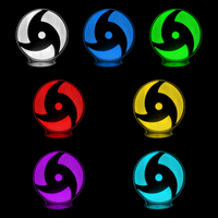 Lampe 3D Naruto Mangekyou Sharingan 7 couleurs LED rouge vert bleu violet jaune cyan blanc