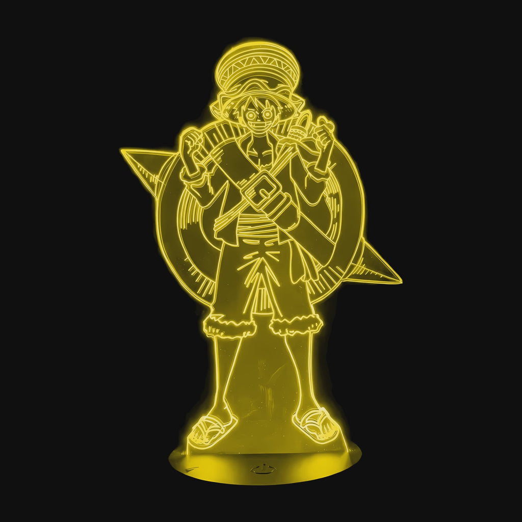 Vidéo lampe 3D One Piece Captain Monkey D. Luffy cycle des couleurs LED