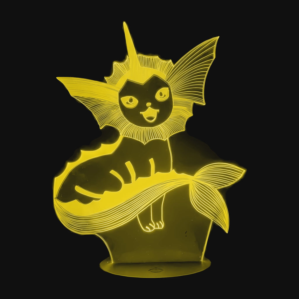 Vidéo lampe 3D Pokémon Aquali cycle des couleurs LED