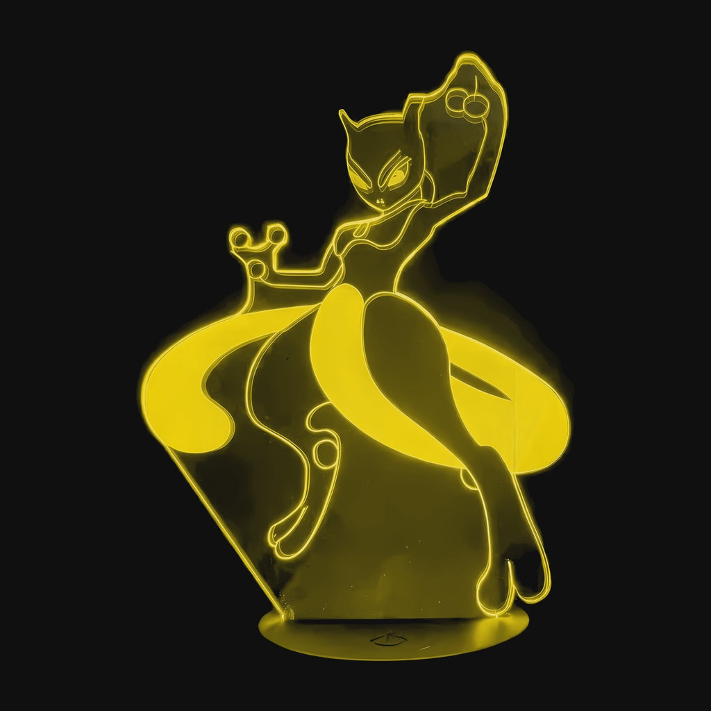 Vidéo lampe 3D Pokémon Mewtwo cycle des couleurs LED