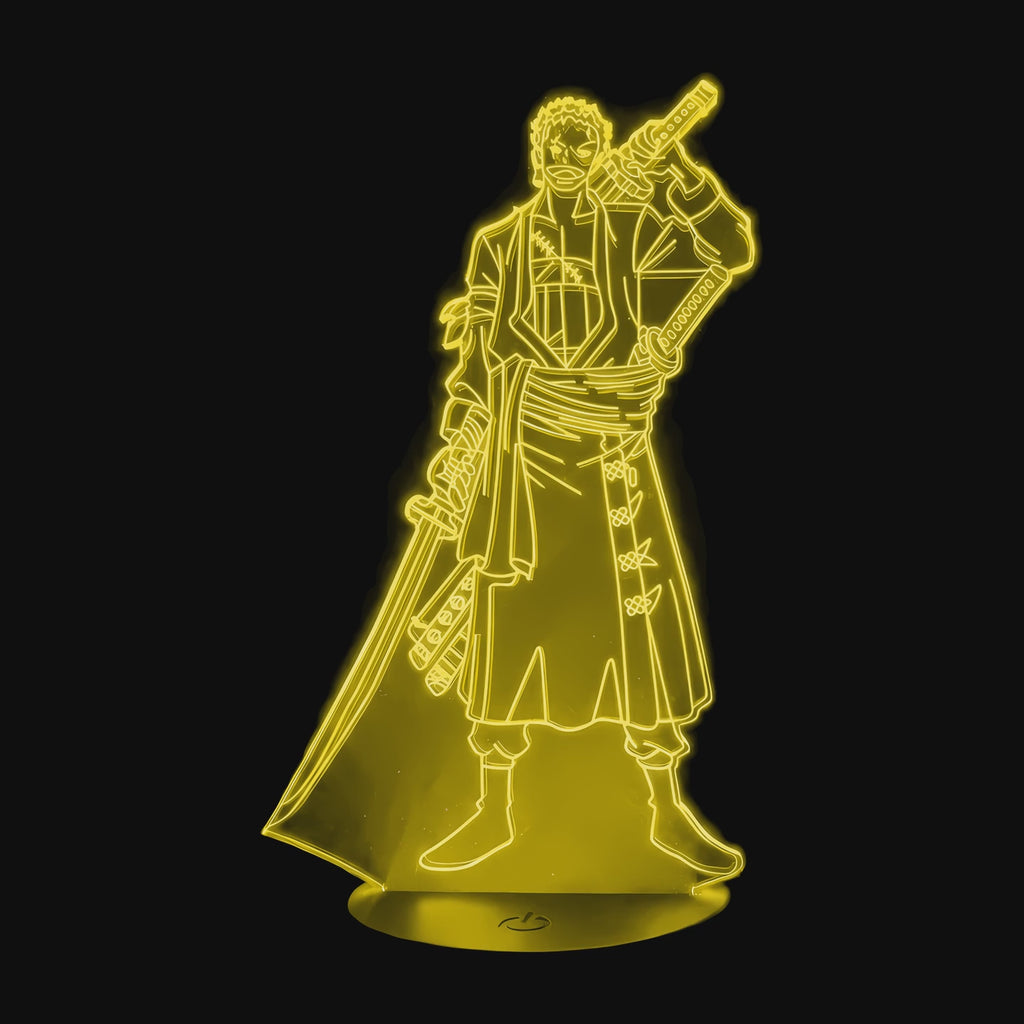 Vidéo lampe 3D One Piece Roronoa Zoro cycle des couleurs LED