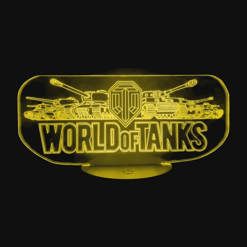 Lampe Jeu Vidéo World of Tanks Logo en vidéo