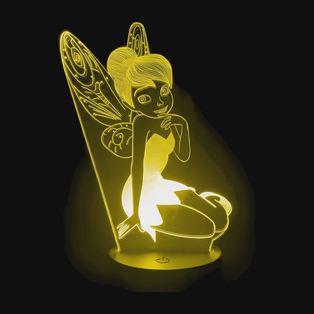 Disney Princess Tinkerbell Lamp on video