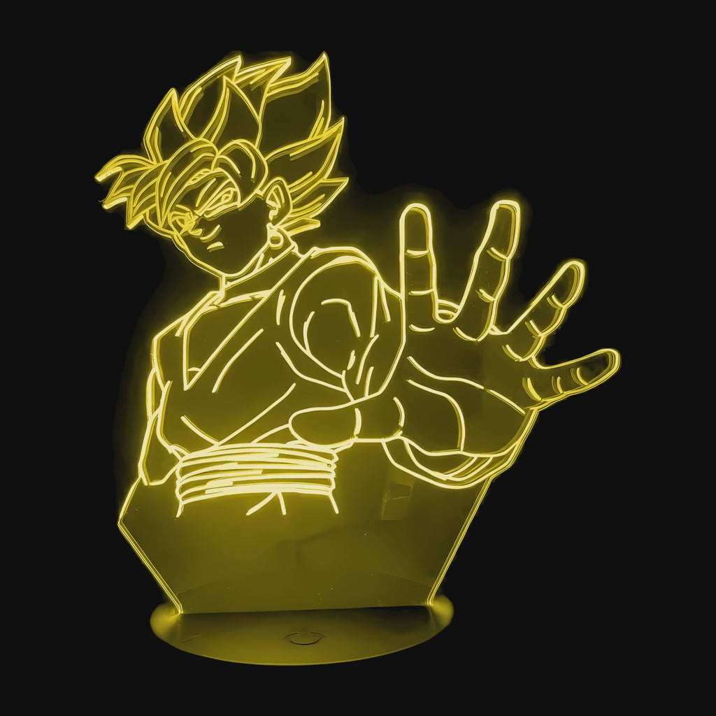 Dragon Ball Z Black Goku Rosé Lamp on video