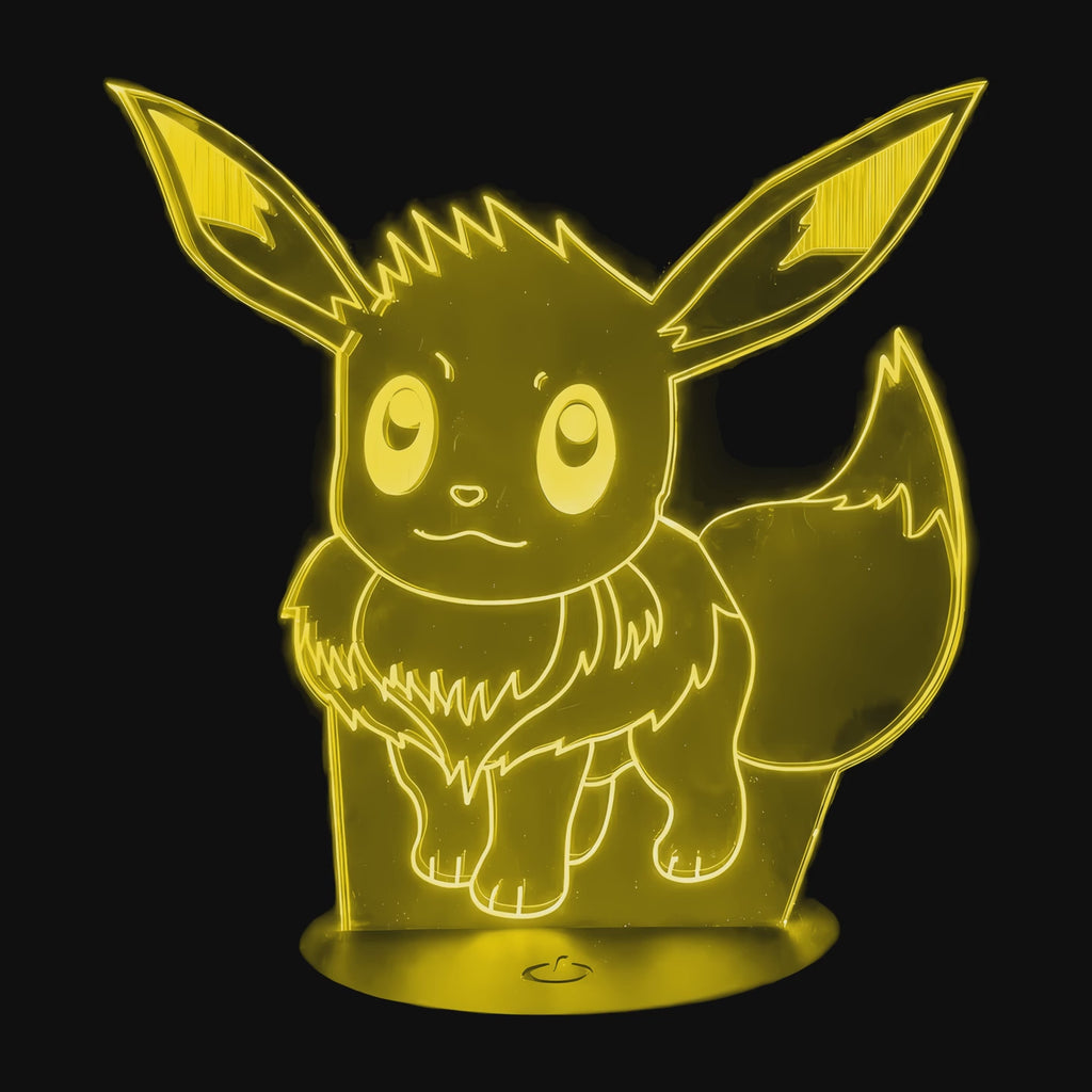 Vidéo lampe 3D Pokémon Évoli cycle des couleurs LED