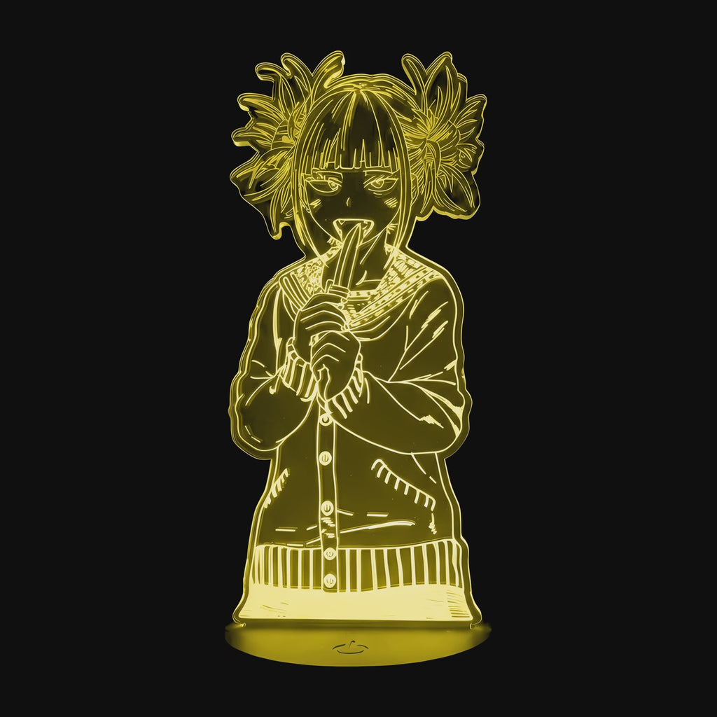 Vidéo lampe 3D My Hero Academia Himiko Toga cycle des couleurs LED