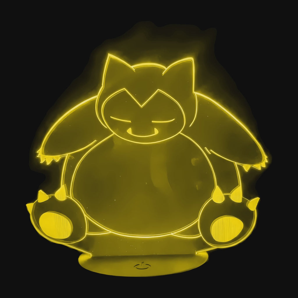 Vidéo lampe 3D Pokémon Ronflex cycle des couleurs LED
