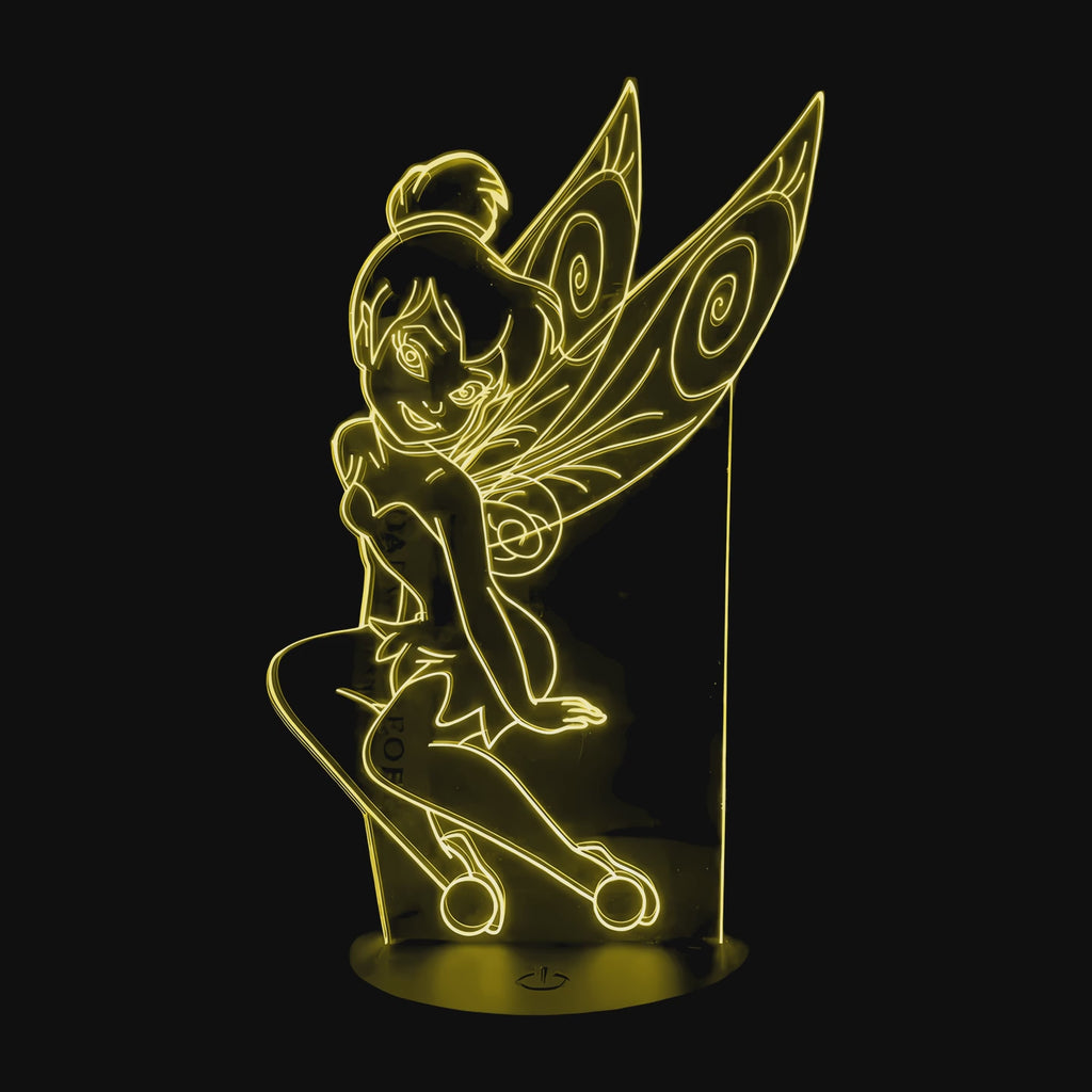 Vidéo lampe 3D Princesse Disney La Fée Clochette cycle des couleurs LED