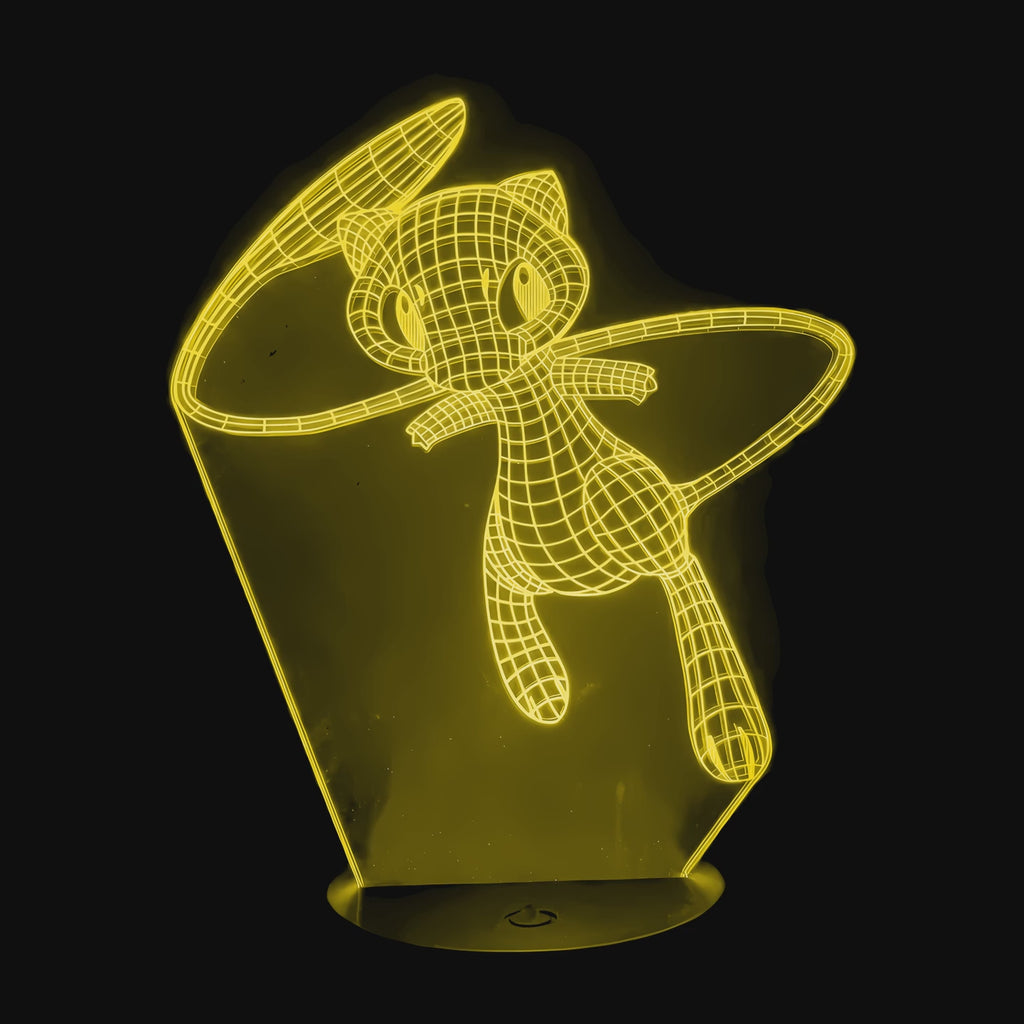 Vidéo lampe 3D Pokémon Mew cycle des couleurs LED