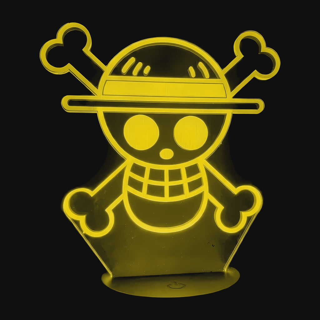 Vidéo lampe 3D One Piece Logo cycle des couleurs LED