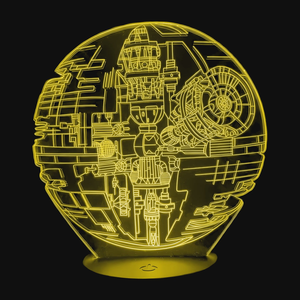 Vidéo lampe 3D Star Wars Death Star cycle des couleurs LED