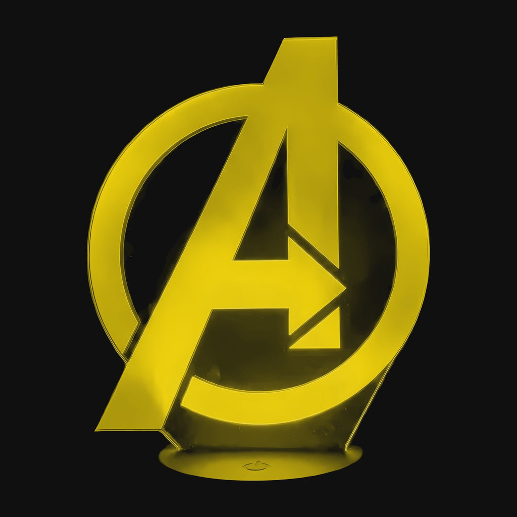 Vidéo lampe 3D Marvel Avengers Logo cycle des couleurs LED