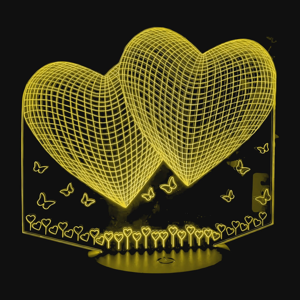 Heart Lamp Flowers and Hearts on video