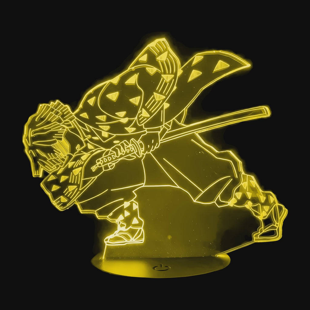 Vidéo lampe 3D Demon Slayer Zenitsu Agatsuma cycle des couleurs LED