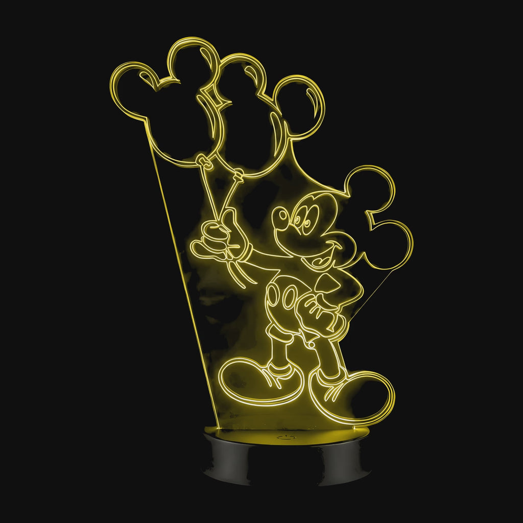 Vidéo lampe 3D Mickey Ballons de Mickey cycle des couleurs LED