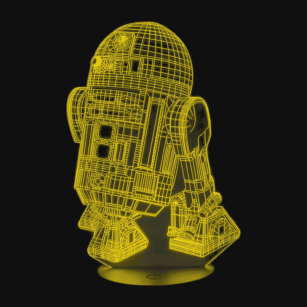 Vidéo lampe 3D Star Wars R2-D2 cycle des couleurs LED